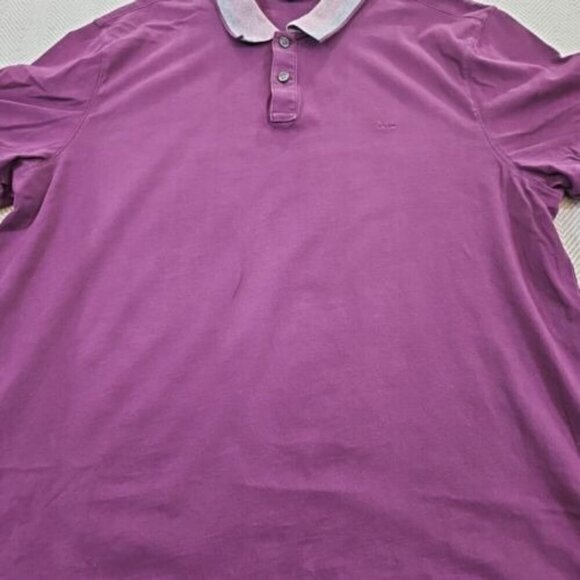 Michael Kors Men’s Plum Purple Polo Shirt Short Sleeve Size Large Y2K Old Money - Picture 7 of 16